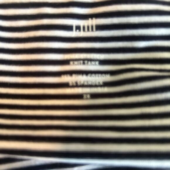 J. Jill Black/White Stripe Knit tank top, size 2X - Picture 4 of 4